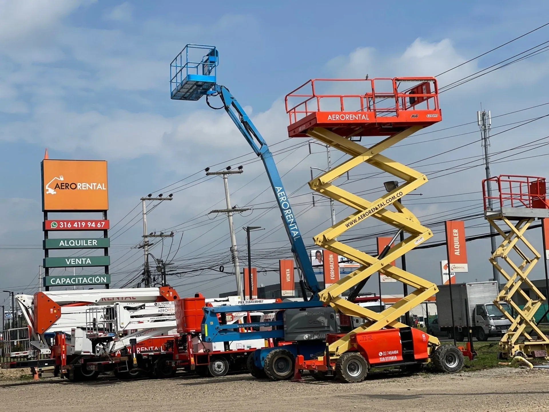 Sedes de Aerorental con plataformas de altura disponibles para alquiler