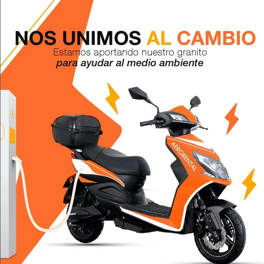 Motos eléctricas disponibles en Aerorental para movilidad sostenible