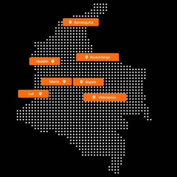 MAPA DE UBICACIONES SEDES - AERORENTAL