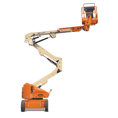Brazo elevador en operación para trabajos en altura de Aerorental