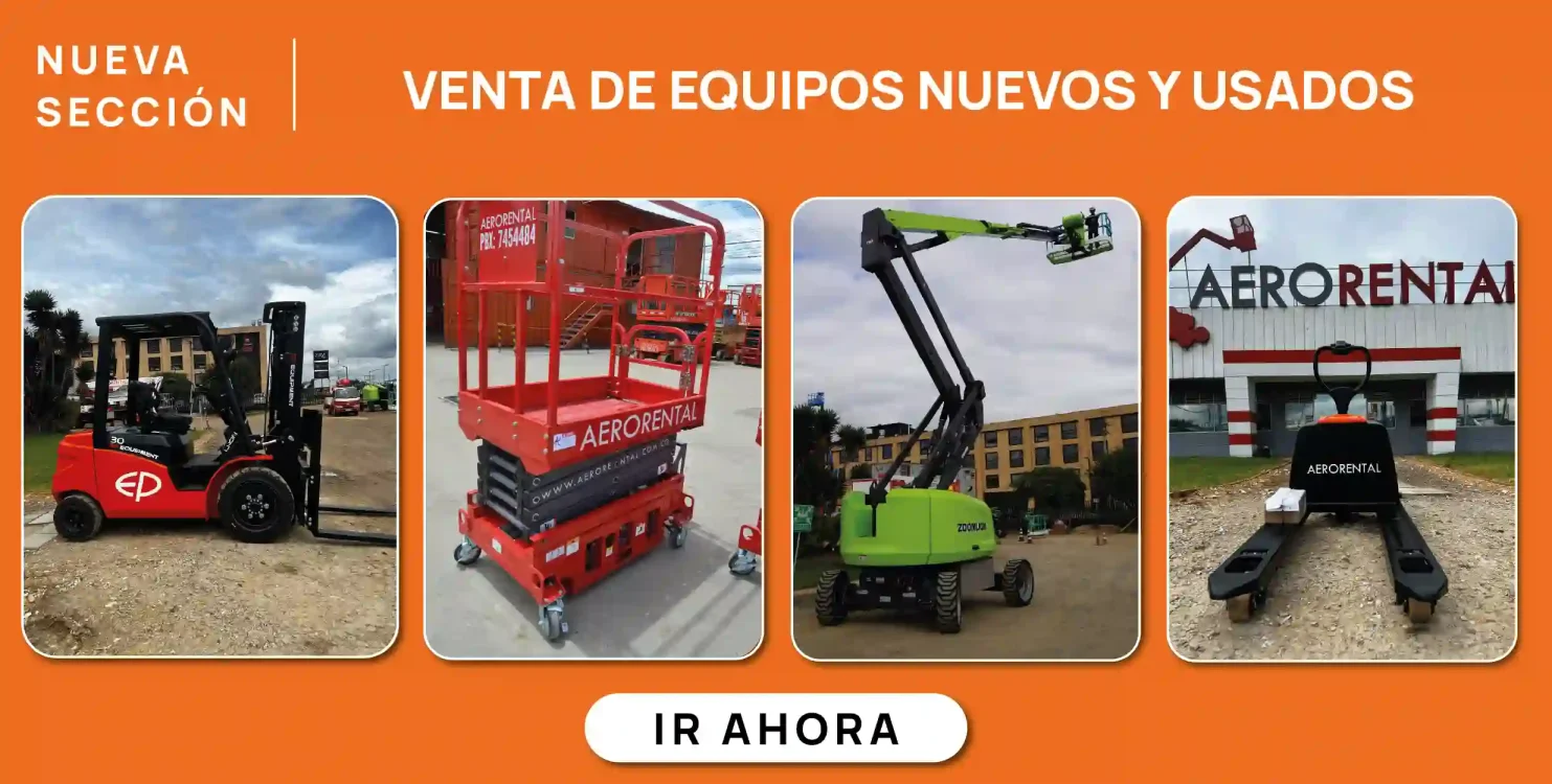 venta de equipos nuevos y usados manlift, montacargas, zoomlion, Aerorental Colombia